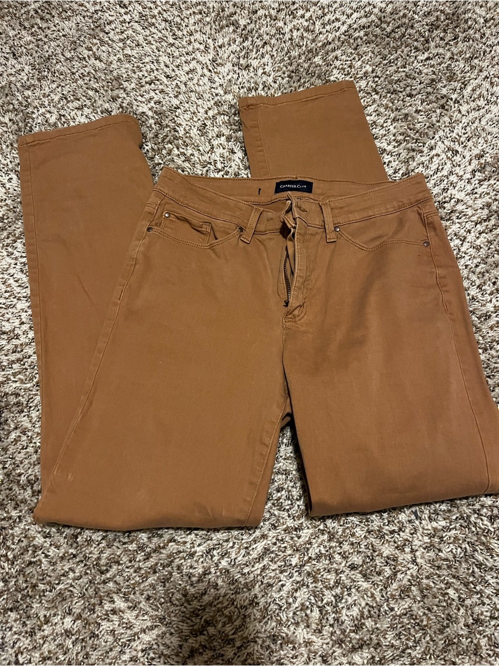 Charter Club Straight Jeans in Caramel